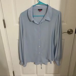 Vince Camuto Sheer Blue Blouse